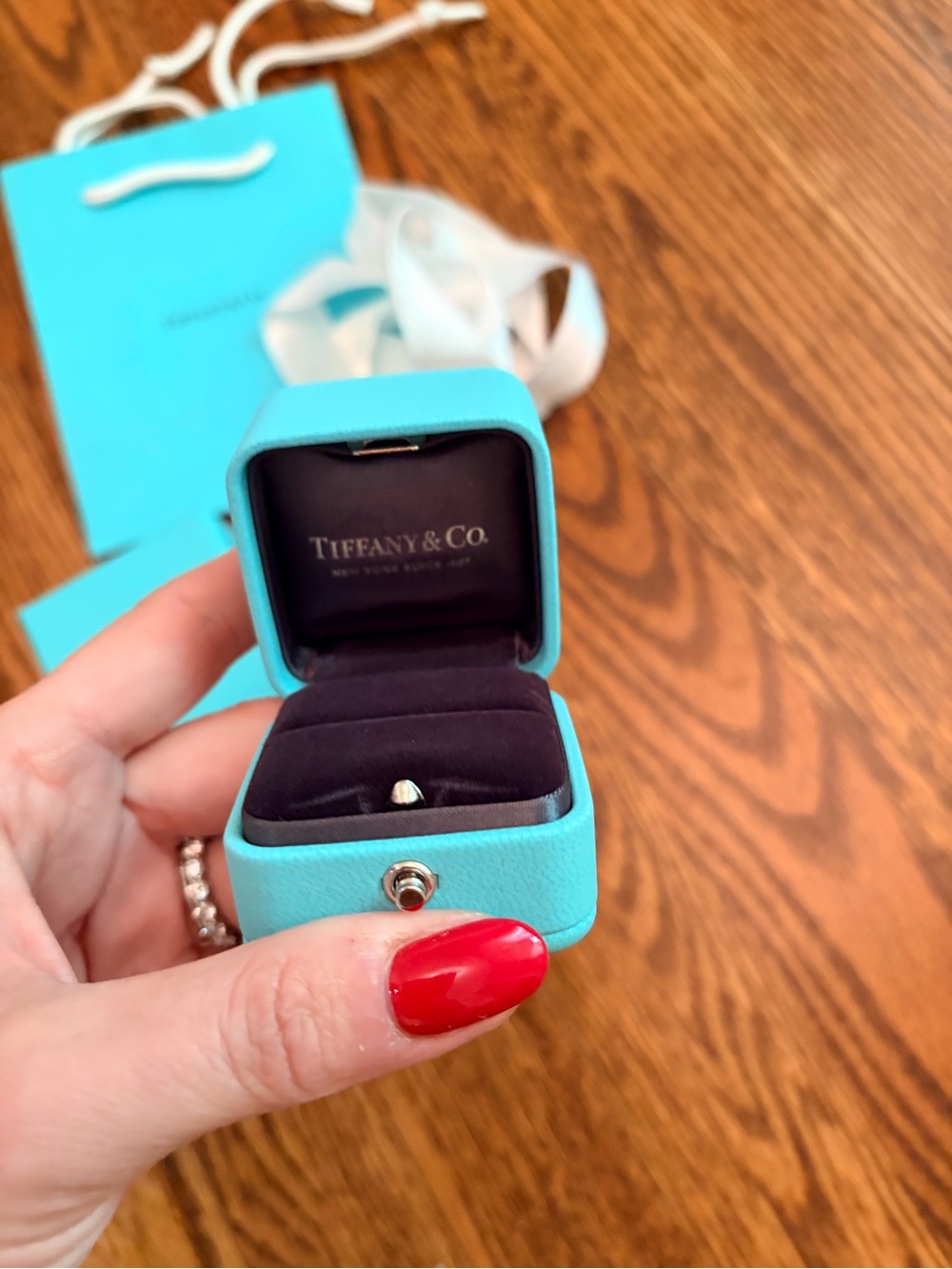 Tiffany & Co. Luxury Engagement Ring Presentation Box Complete Set